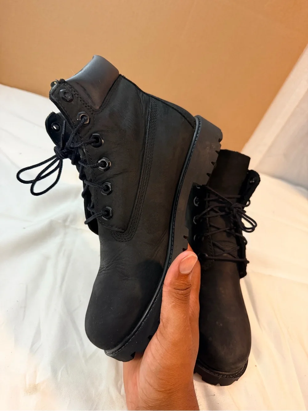 Timberland Black Rugged Tread Boots